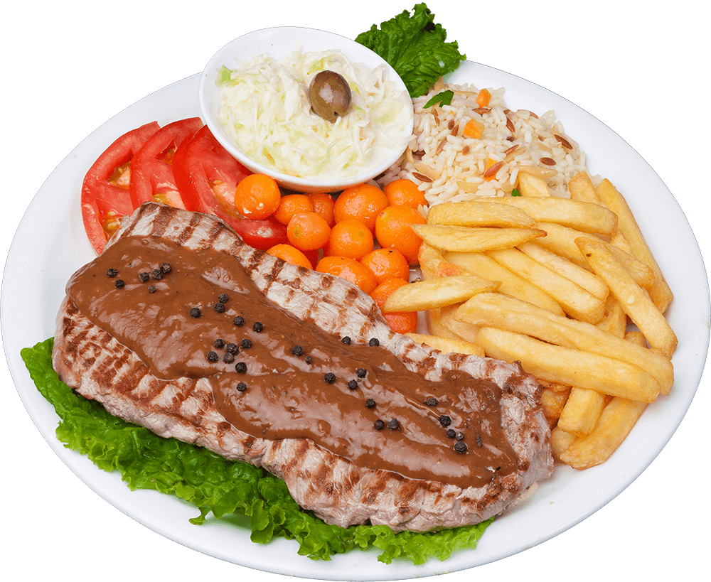 Sirloin Steak with Pepper Sauce